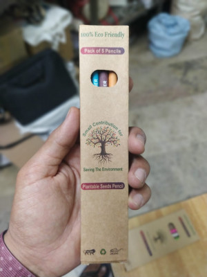 Seed Pencil Pack Of 5 Different Seeds - Black Lead