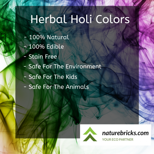 Herbal Organic Colors Made from Flowers, Forest Leaves, Turmeric