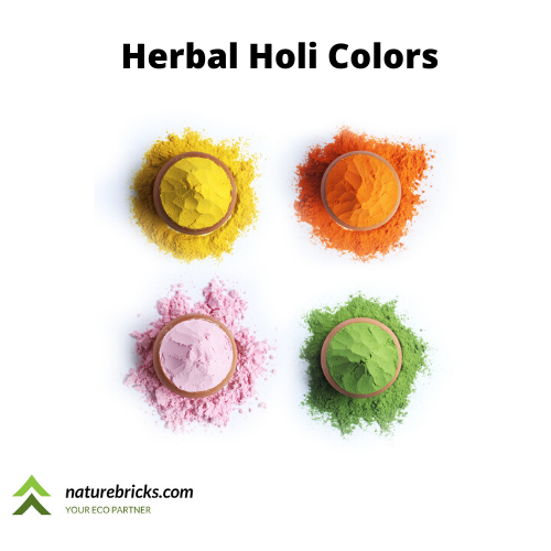 Herbal Organic Colors Made from Flowers, Forest Leaves, Turmeric