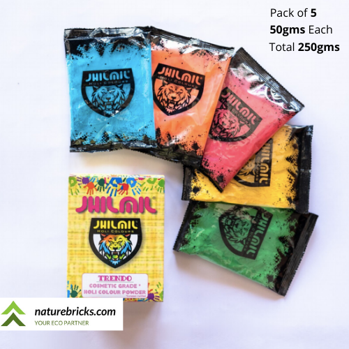Food Grade Based Holi Colors 250gms Pack of 5 Colors