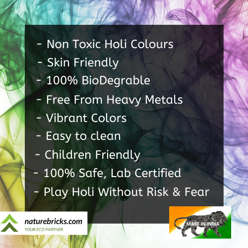 Food Grade Based Holi Colors 250gms Pack of 5 Colors